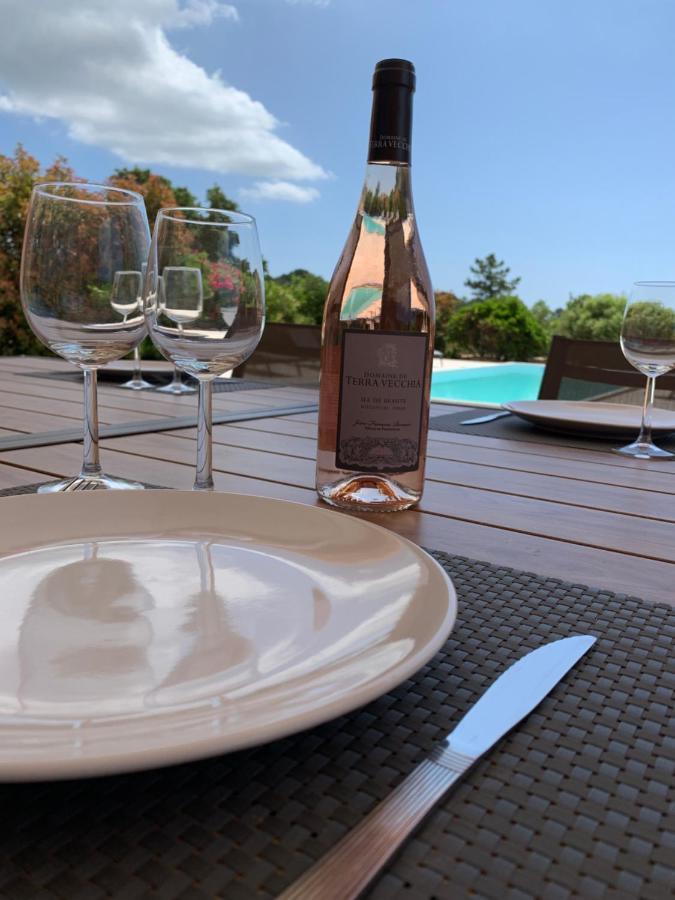 Villa Chez Géraldine Piscine chauffée, proche plage et rivière Lecci Esterno foto